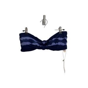 Dippin' Daisy's Daydream Bandeau Bikini Top Womens XL Blue Tie Dye NWT